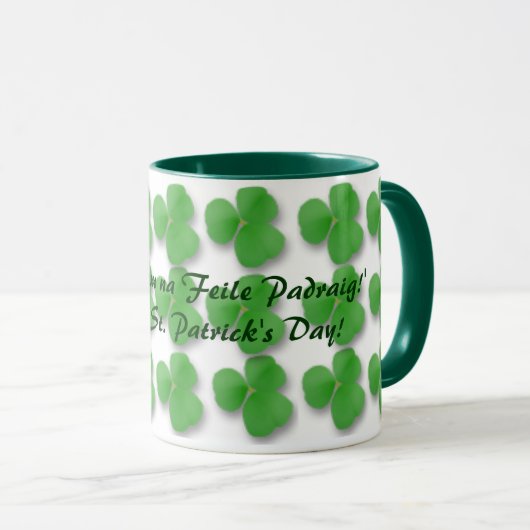 Mug 'Beannachtam na Feile Padraig ! ' (Devant droit)