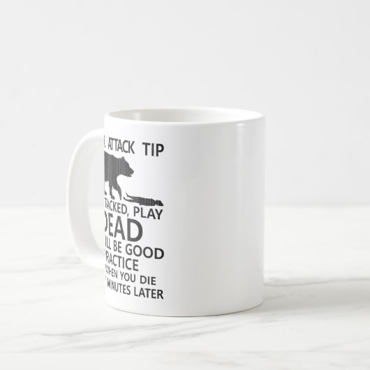 Mug Bear Attack Tip Si Attaqué Jouer Mourir Quelques M (Devant gauche)