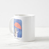 Mug Bear & Bunny mignonne Personnalisé nom apparié cou (Devant gauche)