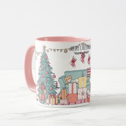Mug Bear de Noël mignonne (Devant gauche)