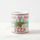 Mug Bear Deer ou Bière Chandail de Noël style Knit (Centre)