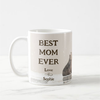 Mug Bear & Her Cub Meilleure maman Ever Mère's Day Nom