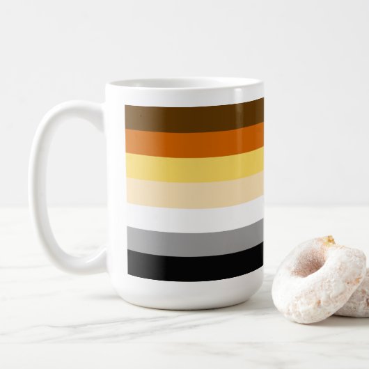 Mug Bear Pride Stripes (Avec donut)