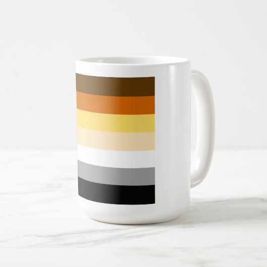 Mug Bear Pride Stripes (Devant droit)
