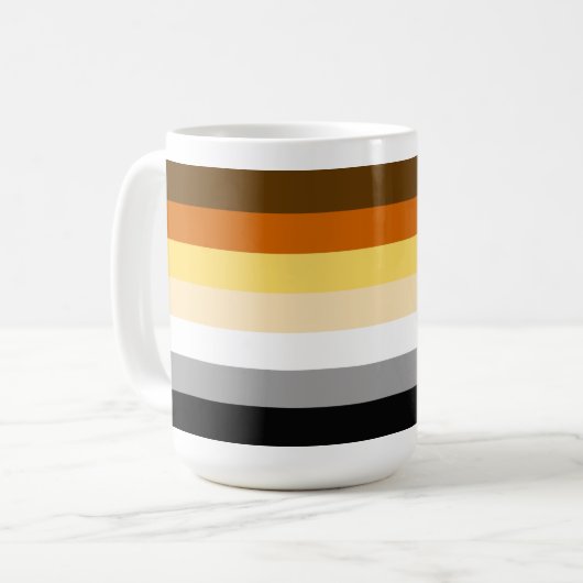 Mug Bear Pride Stripes (Devant gauche)