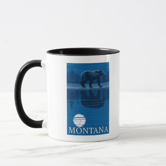 Mug Bear Walking in Moonlight Vintage voyage (Gauche)