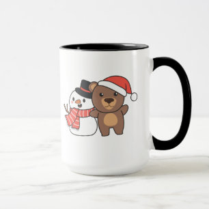 Mug Bear With Snowman