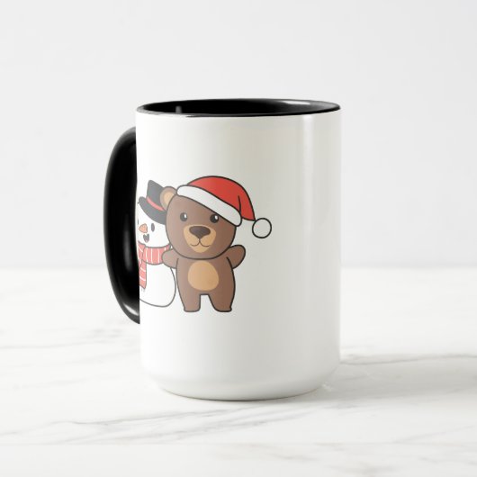 Mug Bear With Snowman (Devant gauche)