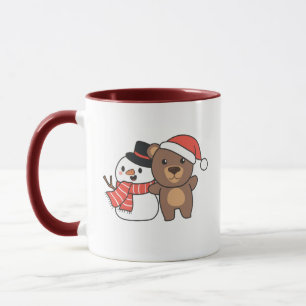 Mug Bear With Snowman