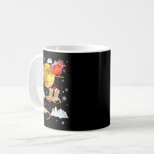 Mug Bearded Dragon Reindeer Christmas Pajama Santa Xma (Devant gauche)