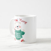 Mug Beary Joyeux Ours polaire de Noël (Devant gauche)