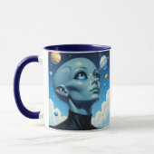Mug Beau Alien extra-terrestre Être personnalisé (Gauche)