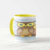 Mug Beau Aquarelle Chouette Amateurs (Devant gauche)