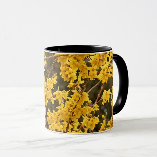 Mug Beau Arbuste de Forsythie Dorée (Devant droit)
