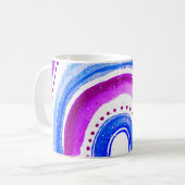 Mug Beau Arc En Ciel Violet Et Bleu (Devant gauche)