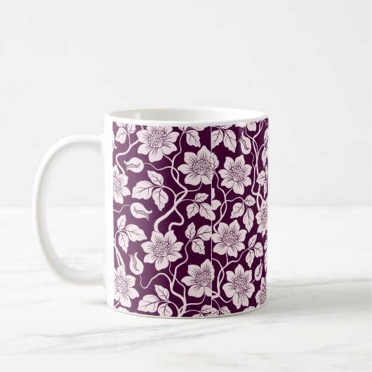 Mug Beau Arrière - plan Floral (Gauche)
