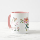 Mug Beau avec Amour, Fleurs et Chatons (Devant gauche)