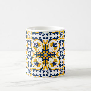Mug 💙 💛 Beau Azulejos bleu et jaune