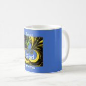 Mug Beau Beau Art Sud-Africain Jaune et Bleu (Devant droit)