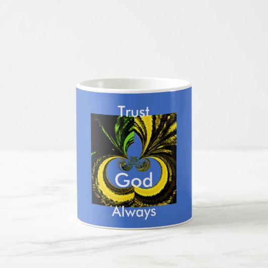 Mug Beau Beau Art Sud-Africain Jaune et Bleu (Centre)