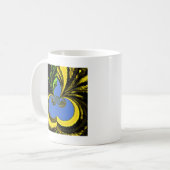 Mug Beau Beau Art Sud-Africain Jaune et Bleu (Devant gauche)