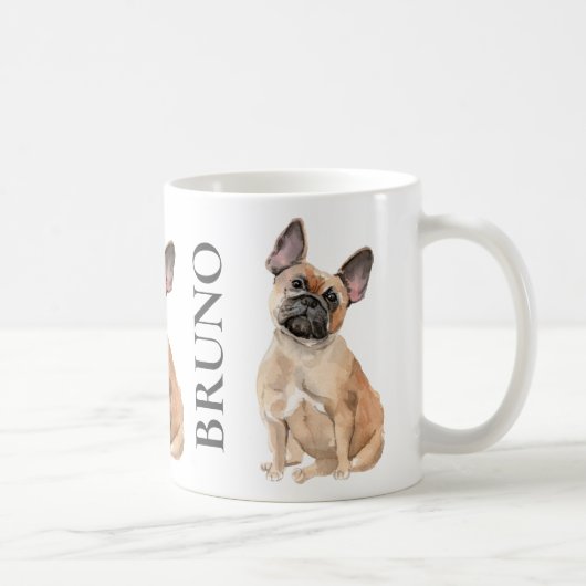 Mug Beau beige couleur French Bulldog (Droite)