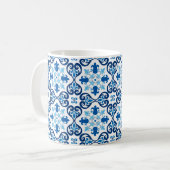 Mug 💙 Beau bleu Azulejos III petits carreaux (Devant gauche)
