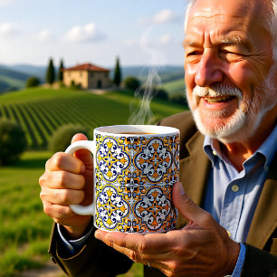 Mug 💙 💛 Beau bleu et jaune Azulejos 9 Café 