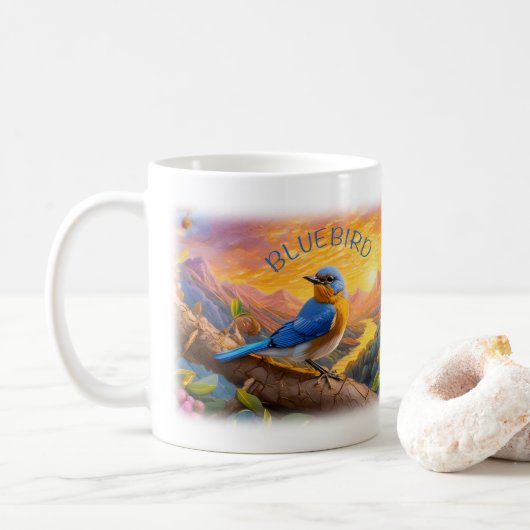 Mug Beau Bluebird (Avec donut)