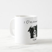 Mug Beau border collie noir et blanc (Devant gauche)