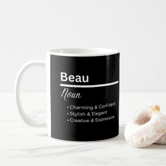 Mug Beau Boy Personalized Name Definition (Avec donut)
