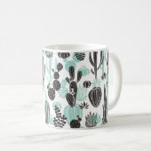 Mug Beau cactus dessinés à la main doodé sans couture  (Devant droit)