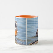 Mug Beau canard arlequin sur le rocher (Centre)