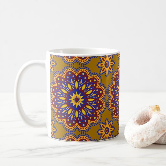 Mug Beau Carrelage Boho Talavera (Avec donut)