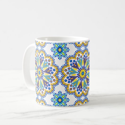 Mug Beau Carrelage Boho Talavera (Devant gauche)