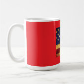 Mug Beau Chat avec Arrière - plan de drapeau américain (Gauche)
