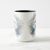 MUG BEAU CHAT BLANC DE COULEUR D'EAU AUX YEUX BLEUS (Centre)
