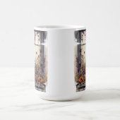 MUG BEAU CHAT NOIR EN COULEUR D'EAU ASSIS DANS LA FENÊ (Centre)