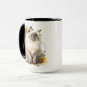 MUG BEAU CHAT RAGDOLL AVEC SOUFFLEURS (Devant gauche)