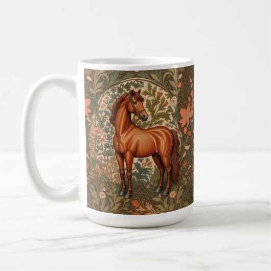Mug Beau cheval Brown William Morris Inspiré (Gauche)