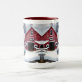 Mug Beau Cheval de Vacances avec Cardinal (Centre)