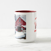 Mug Beau Cheval de Vacances avec Cardinal Personnalisé (Centre)