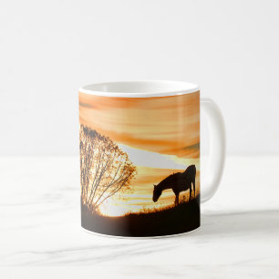 Mug Beau Cheval et coucher de soleil