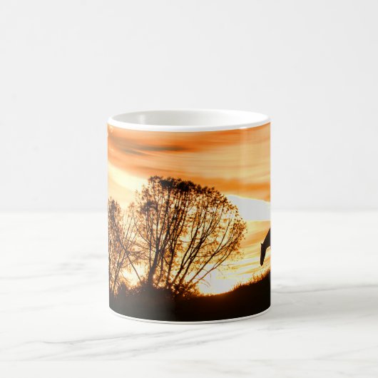 Mug Beau Cheval et coucher de soleil (Centre)