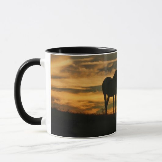 Mug Beau Cheval et coucher de soleil (Gauche)