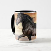 Mug Beau Cheval Noir (Devant gauche)