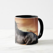 Mug Beau Cheval Noir (Devant droit)