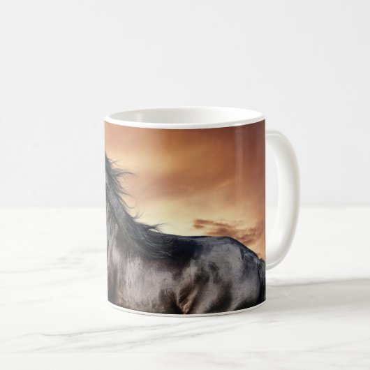 Mug Beau Cheval Noir (Devant droit)