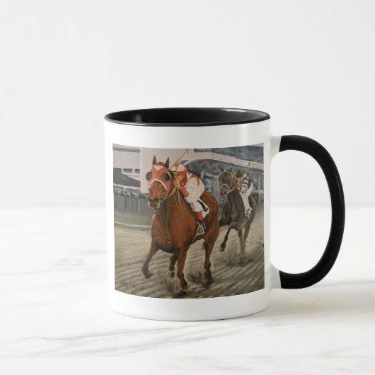 Mug Beau cheval ravit les propriétaires en course clas (Droite)