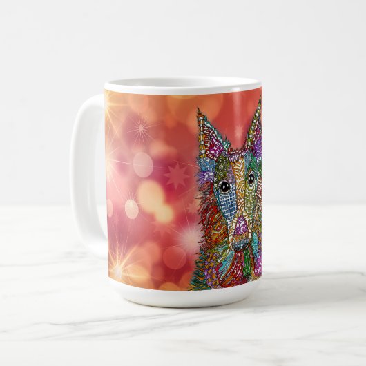 Mug Beau Chien à vent en soie (Devant gauche)